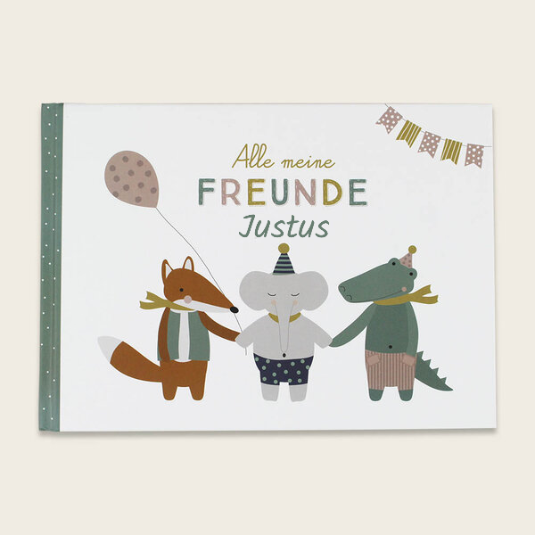 Freundebuch Fuchs, Elefant, Krokodil