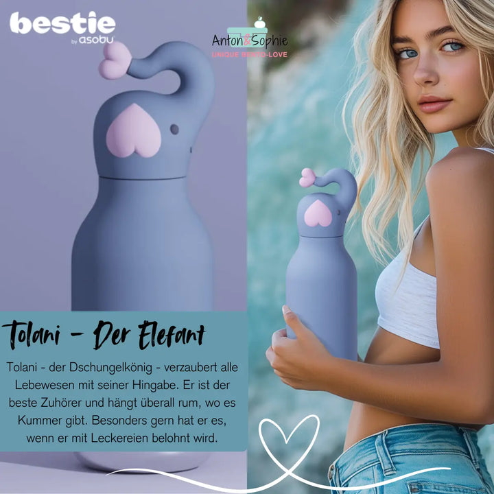 Bestie Edelstahlflaschen | Stylische Tierflaschen | 460ml