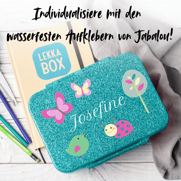 ✨ Lekkabox Glamour | Glitzernde Lunchbox mit 4 Fächern, auslaufsicher