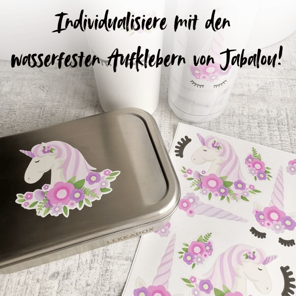 NERTHUS FIH 1326 Stapelbare Brotdosen Für Kinder, 3er Set Mit Einhorn-Motiv, BPA-frei & Luftdicht