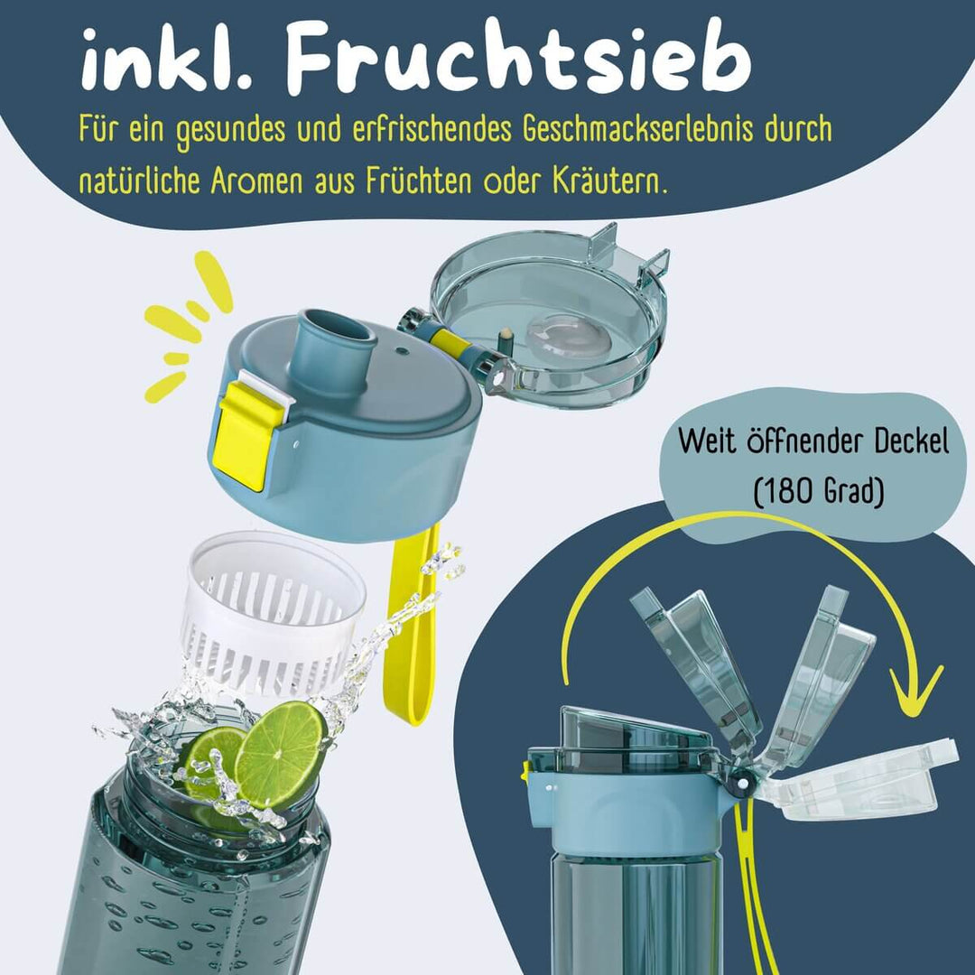 Bearfoot Trinkflasche mit Stimmungsskala, 500ml