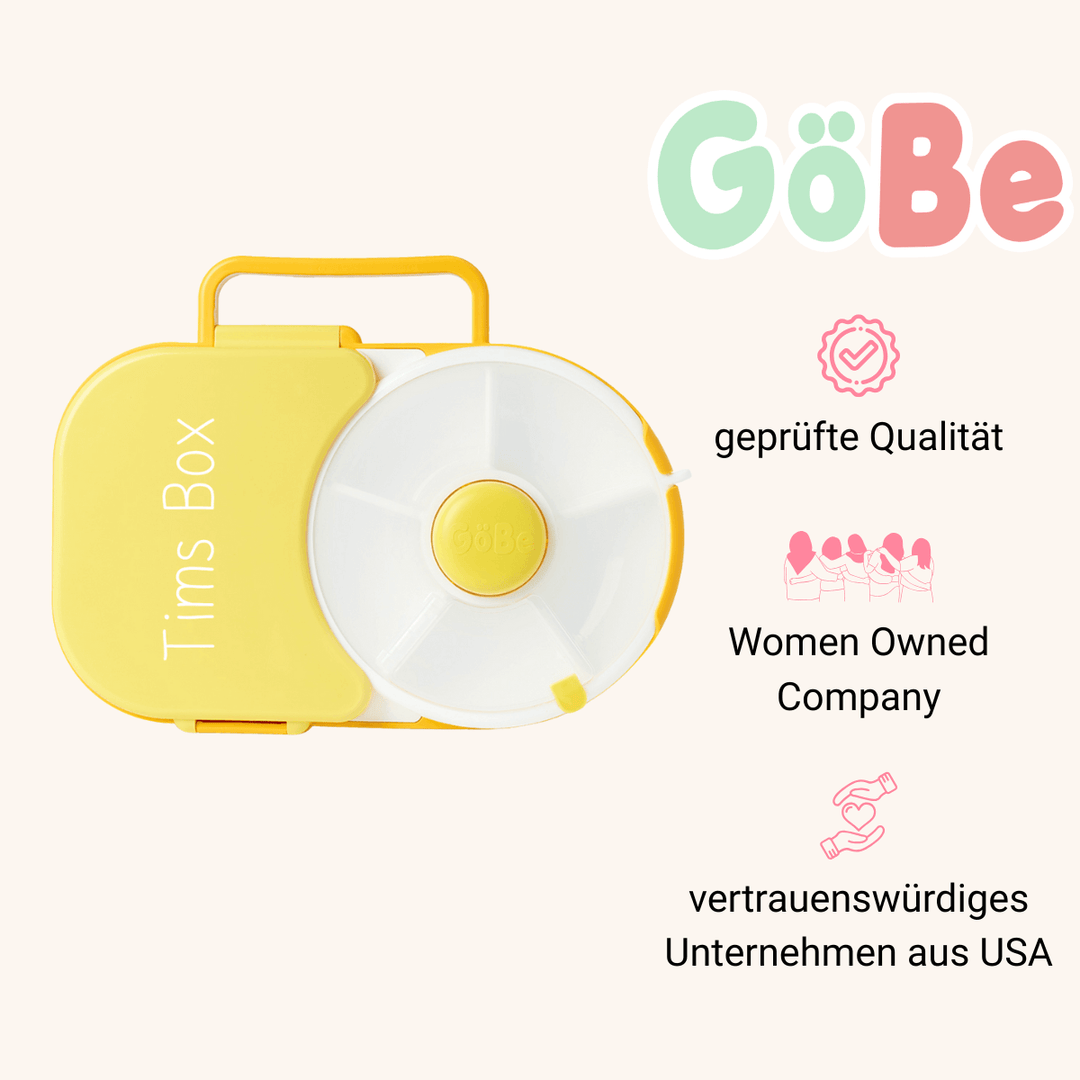 GoBe Lunchbox - Bentobox und Snackspinner in einem | Sticker-Edition
