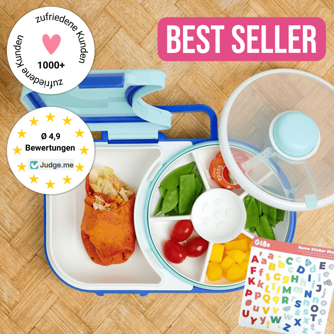 GoBe Lunchbox - Bentobox und Snackspinner in einem | Sticker-Edition