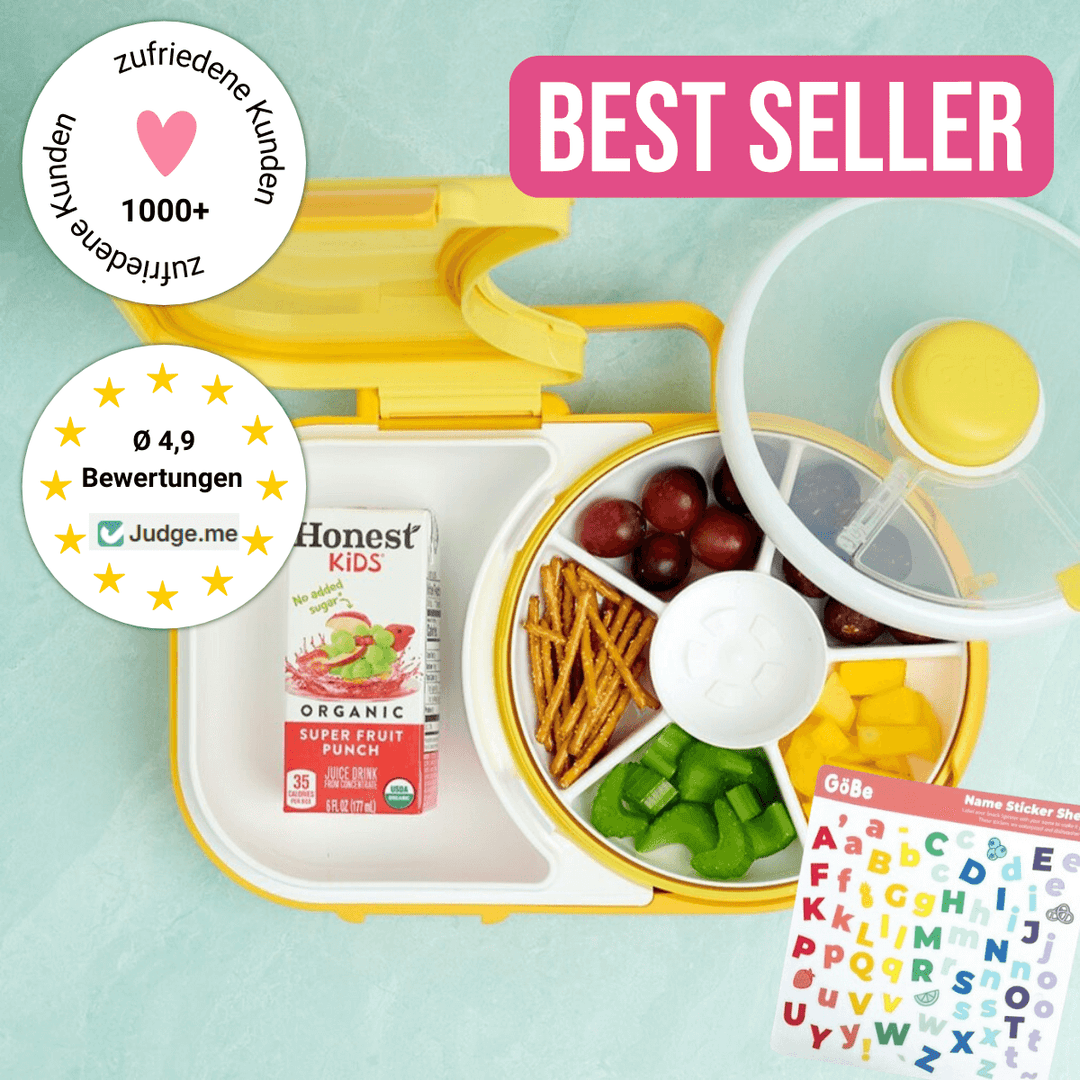GoBe Lunchbox - Bentobox und Snackspinner in einem | Sticker-Edition