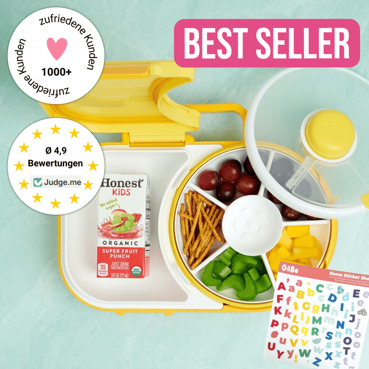 GoBe Lunchbox - Bentobox und Snackspinner in einem | Sticker-Edition