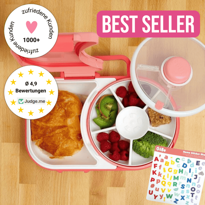 GoBe Lunchbox - Bentobox und Snackspinner in einem | Sticker-Edition