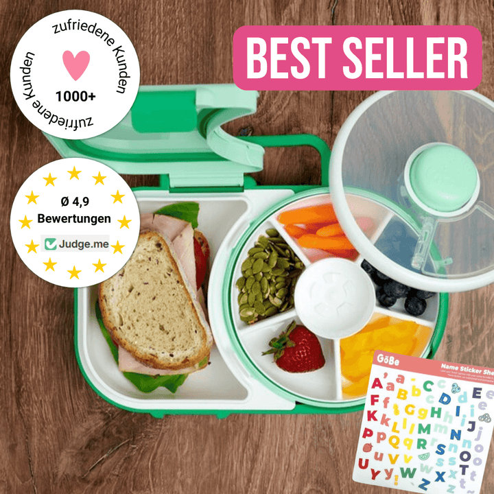 GoBe Lunchbox - Bentobox und Snackspinner in einem | Sticker-Edition