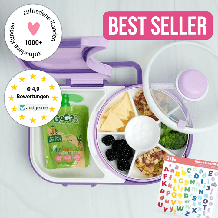 GoBe Lunchbox - Bentobox und Snackspinner in einem | Sticker-Edition