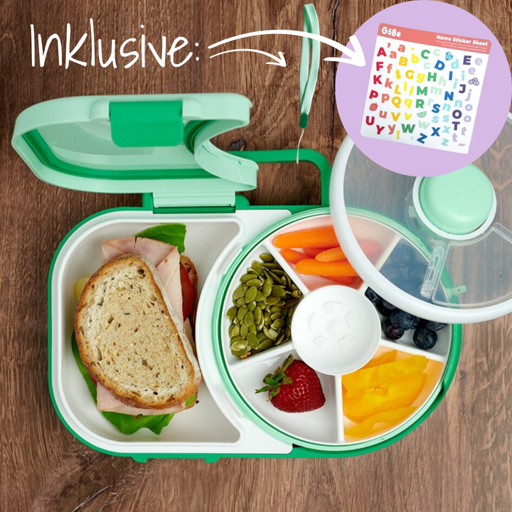 GoBe Lunchbox - Bentobox und Snackspinner in einem | Sticker-Edition