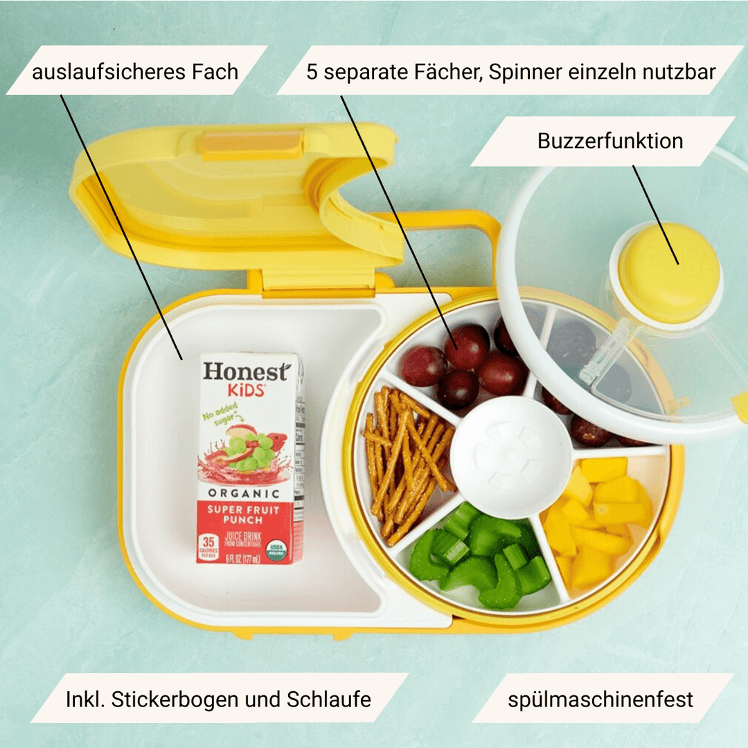 GoBe Lunchbox - Bentobox und Snackspinner in einem | Sticker-Edition