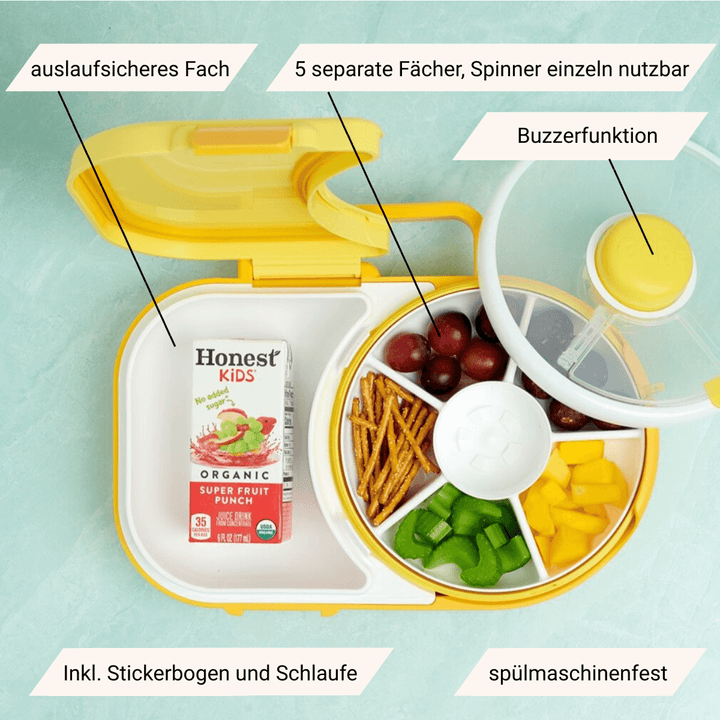 GoBe Lunchbox - Bentobox und Snackspinner in einem | Sticker-Edition