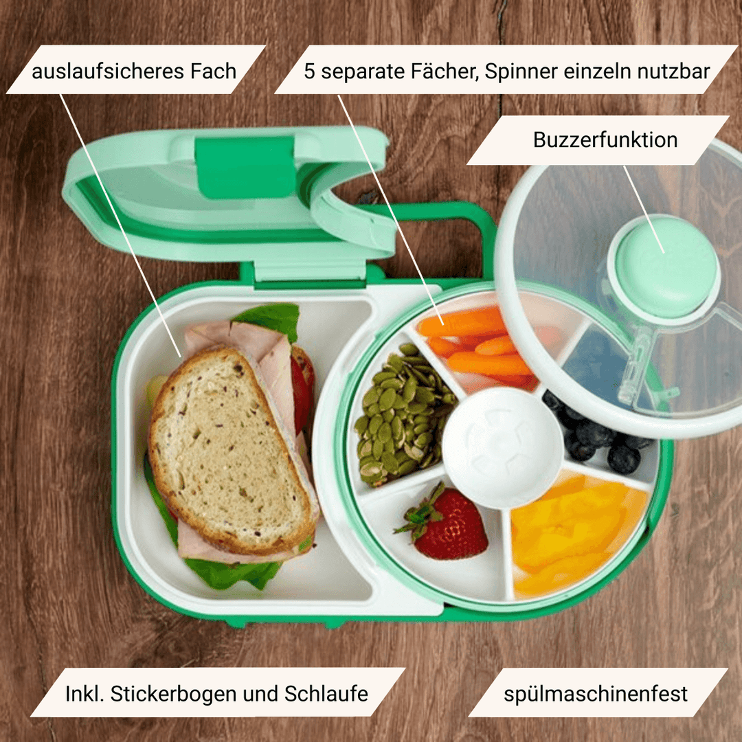 GoBe Lunchbox - Bentobox und Snackspinner in einem | Sticker-Edition