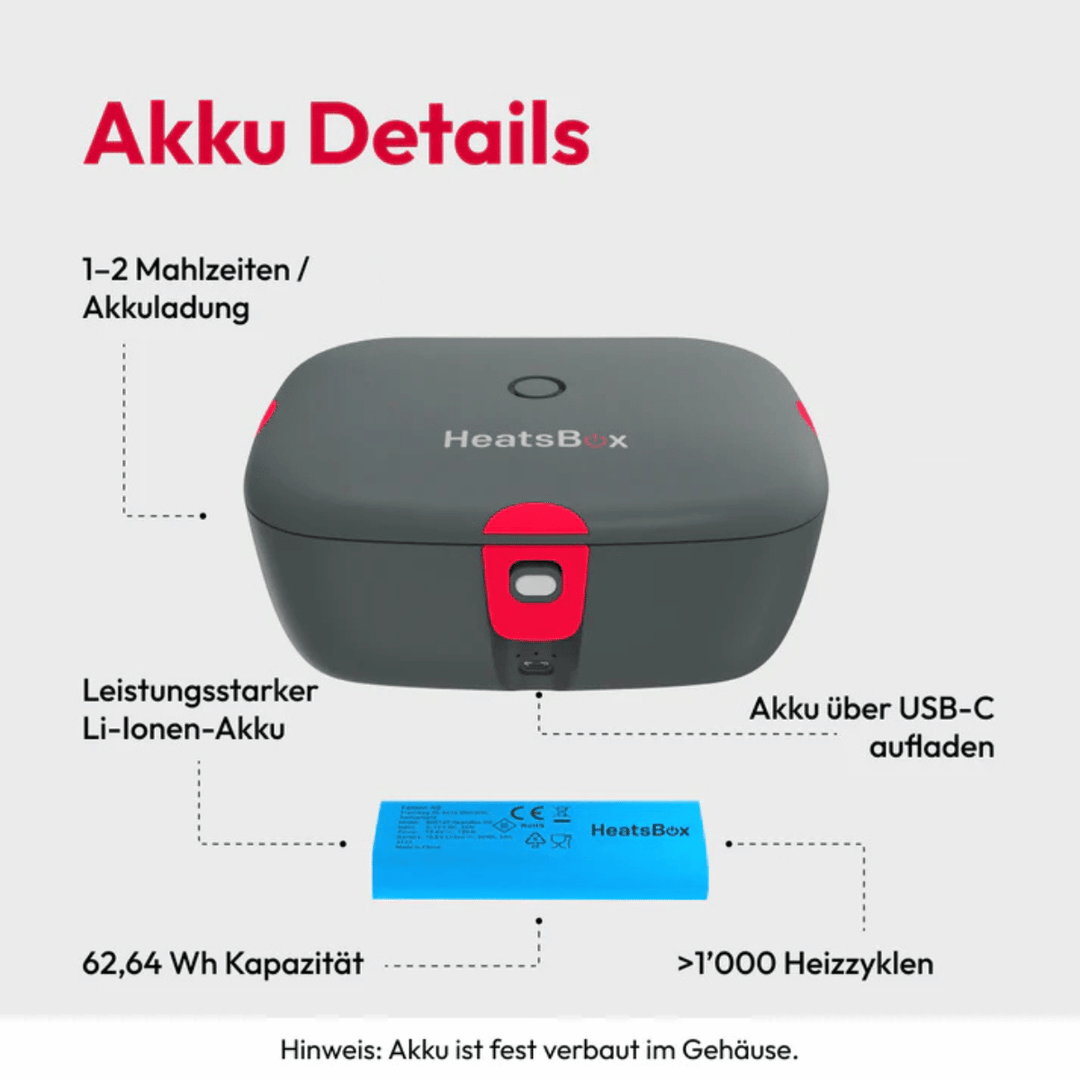 Heats Box Go - selbsterwärmende Lunchbox ohne Kabel
