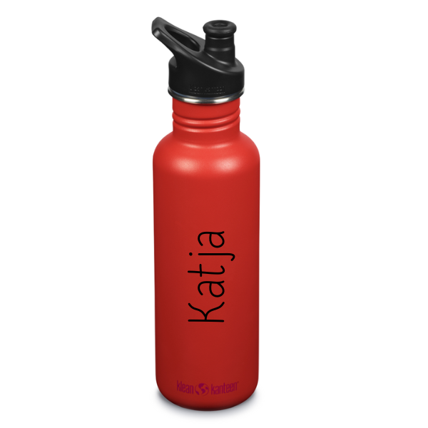 Klean Kanteen Classic, Trinkflasche mit Sportdeckel, 800 ml