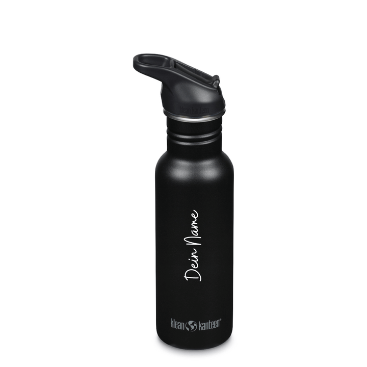 Klean Kanteen Edelstahl Trinkflasche Classic, 532ml, Flip Sport Cap