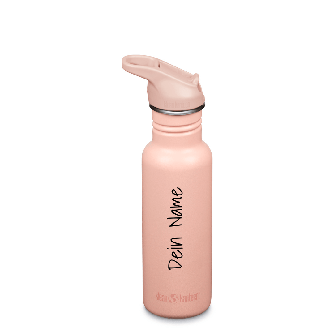 Klean Kanteen Edelstahl Trinkflasche Classic, 532ml, Flip Sport Cap