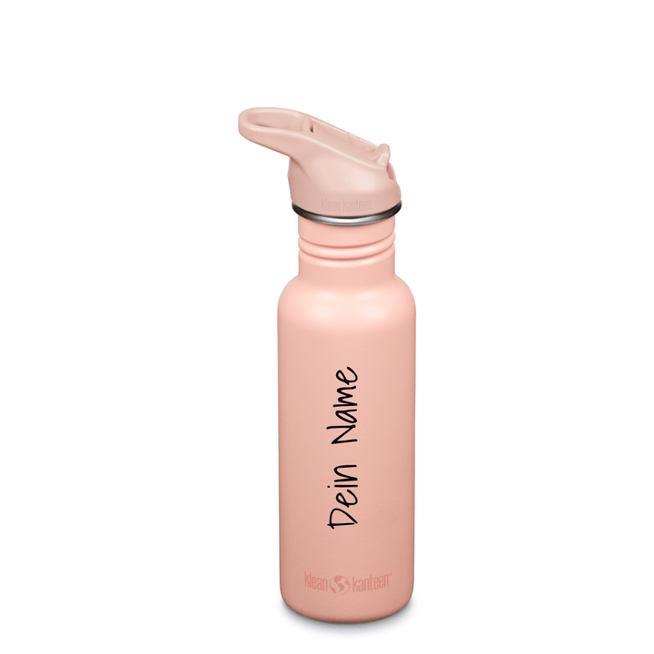Klean Kanteen Edelstahl Trinkflasche Classic, 532ml, Flip Sport Cap