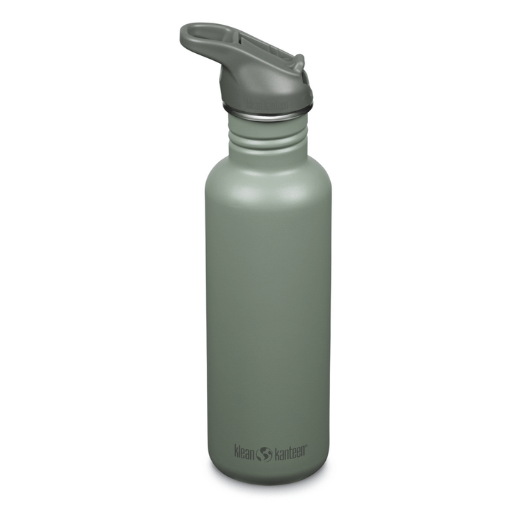 Klean Kanteen Edelstahl Trinkflasche Classic, 800ml, Flip Sport Cap