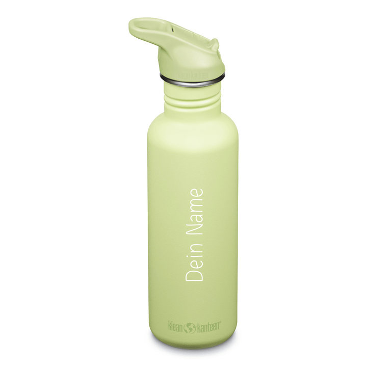 Klean Kanteen Edelstahl Trinkflasche Classic, 800ml, Flip Sport Cap