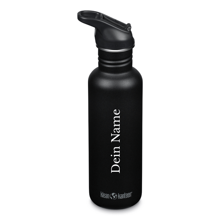 Klean Kanteen Edelstahl Trinkflasche Classic, 800ml, Flip Sport Cap