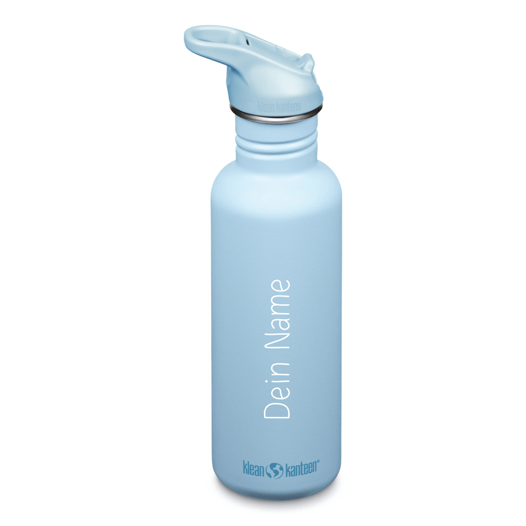 Klean Kanteen Edelstahl Trinkflasche Classic, 800ml, Flip Sport Cap