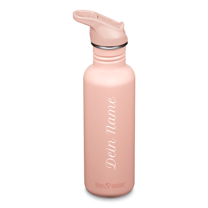 Klean Kanteen Edelstahl Trinkflasche Classic, 800ml, Flip Sport Cap