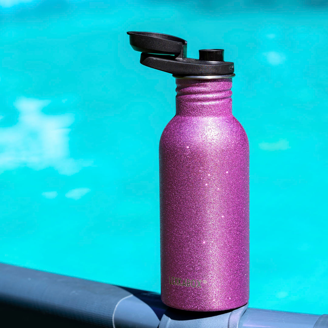 🌟 LEKKABOX GO mit Flip-up Deckel, 500ml | Glitzer-Edition