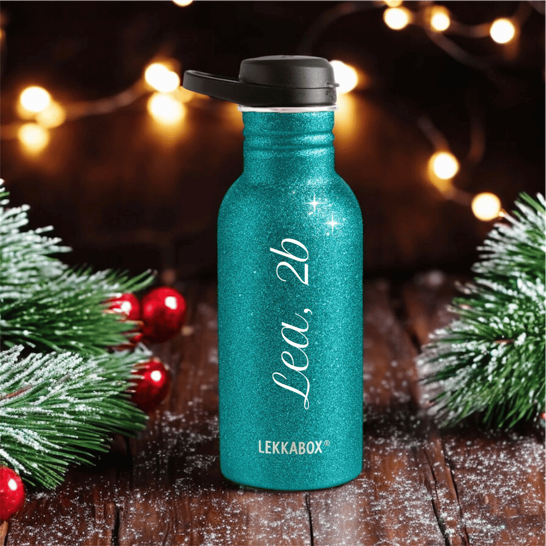 🌟 LEKKABOX GO mit Flip-up Deckel, 500ml | Glitzer-Edition