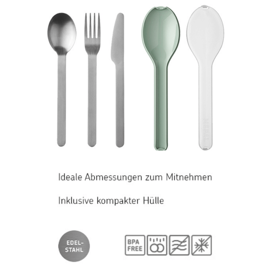 Mepal Edelstahl Besteck-Set Ellipse, 3-teilig