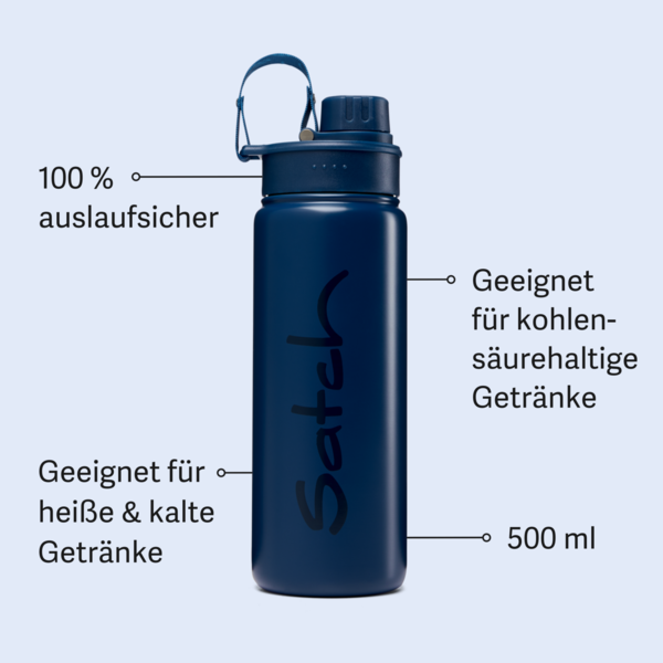 Satch Edelstahl Isolierflasche, 500ml