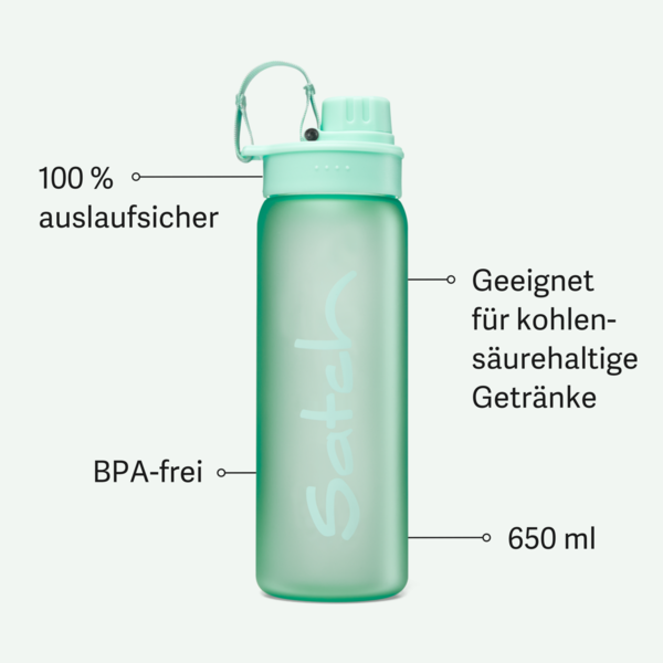 Satch Sport Trinkflasche, 650ml - Personalisierbar mit Namensdruck
