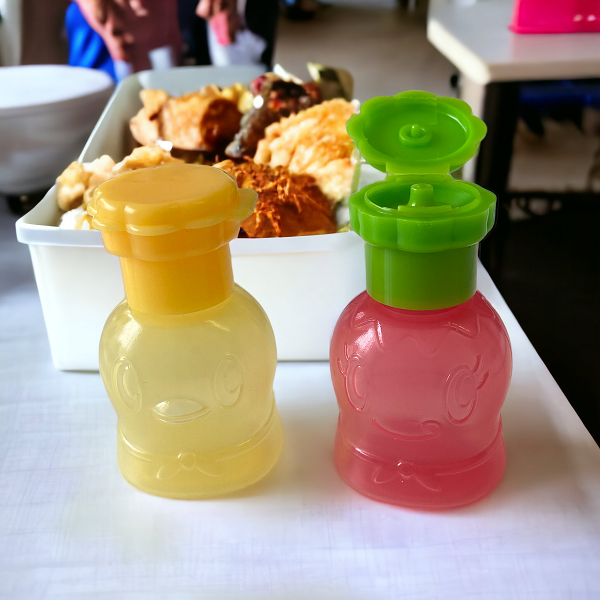 Miniflaschen für Ketchup, Mayonnaise und Dressing, 2er Set