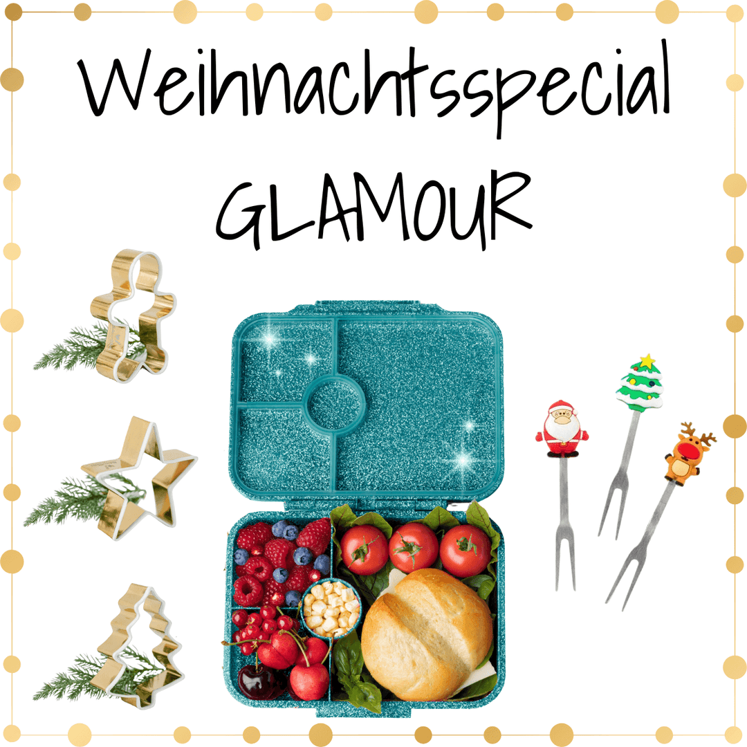 Rabattiertes Weihnachtsspecial "Glamour": glitzernde Brotdose + X-MAS Picks + X-MAS Ausstecher