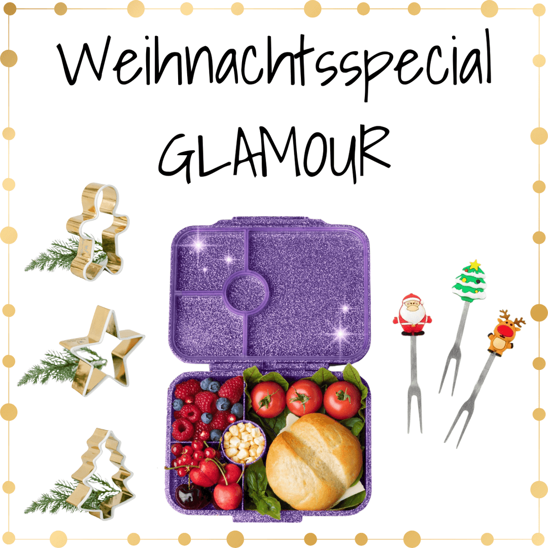 Rabattiertes Weihnachtsspecial "Glamour": glitzernde Brotdose + X-MAS Picks + X-MAS Ausstecher