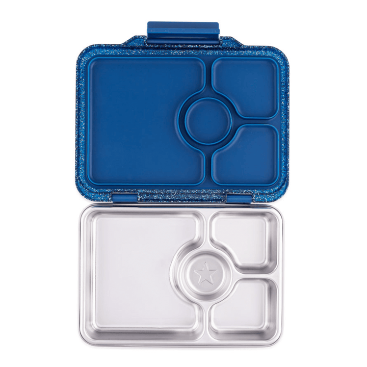 Yumbox Prêt - Glitzer Edition | Edelstahl Brotdose mit 4 Fächern