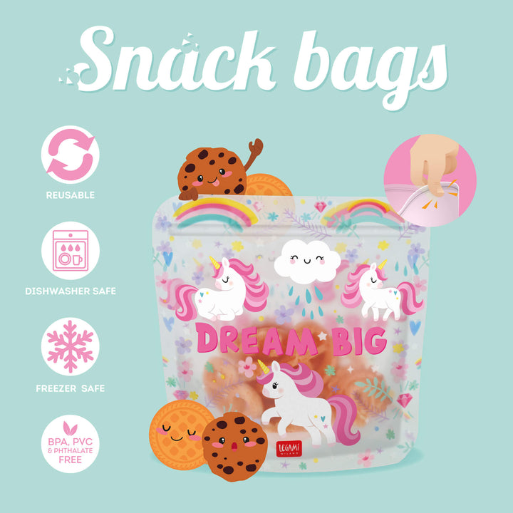 Legami Snack Bags, 3er Set