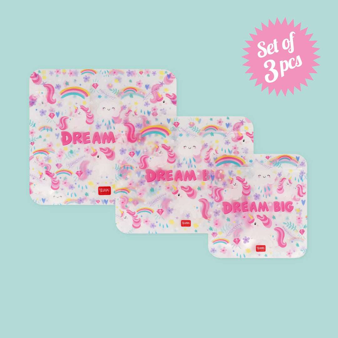 Legami Snack Bags, 3er Set