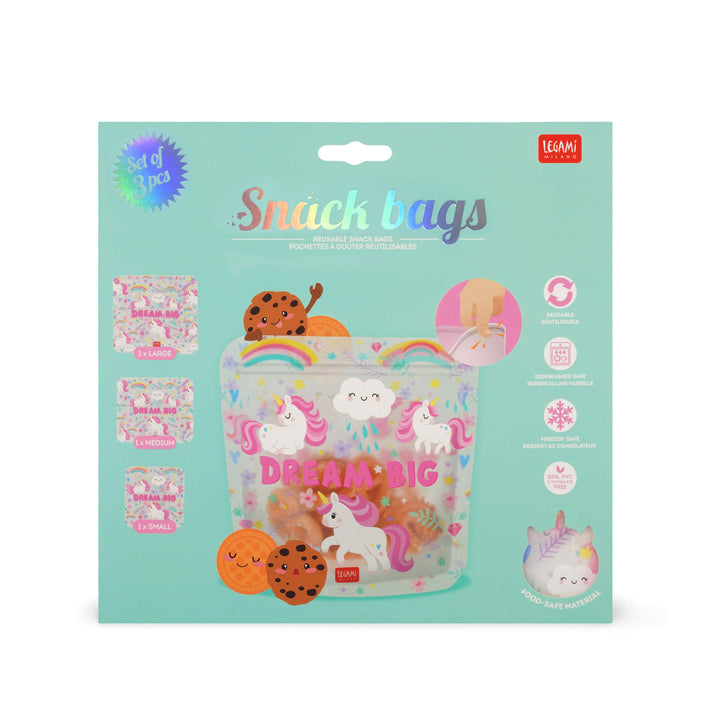 Legami Snack Bags, 3er Set