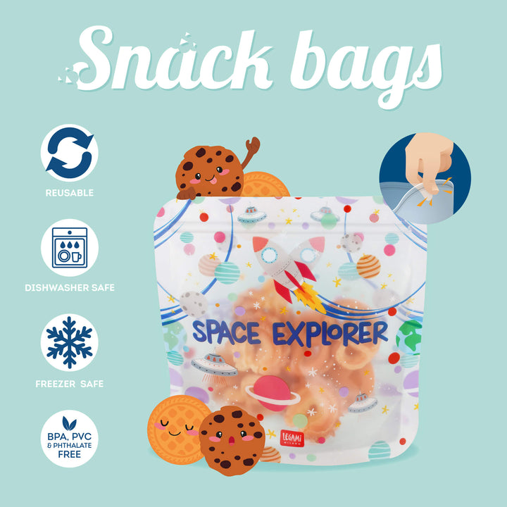 Legami Snack Bags, 3er Set