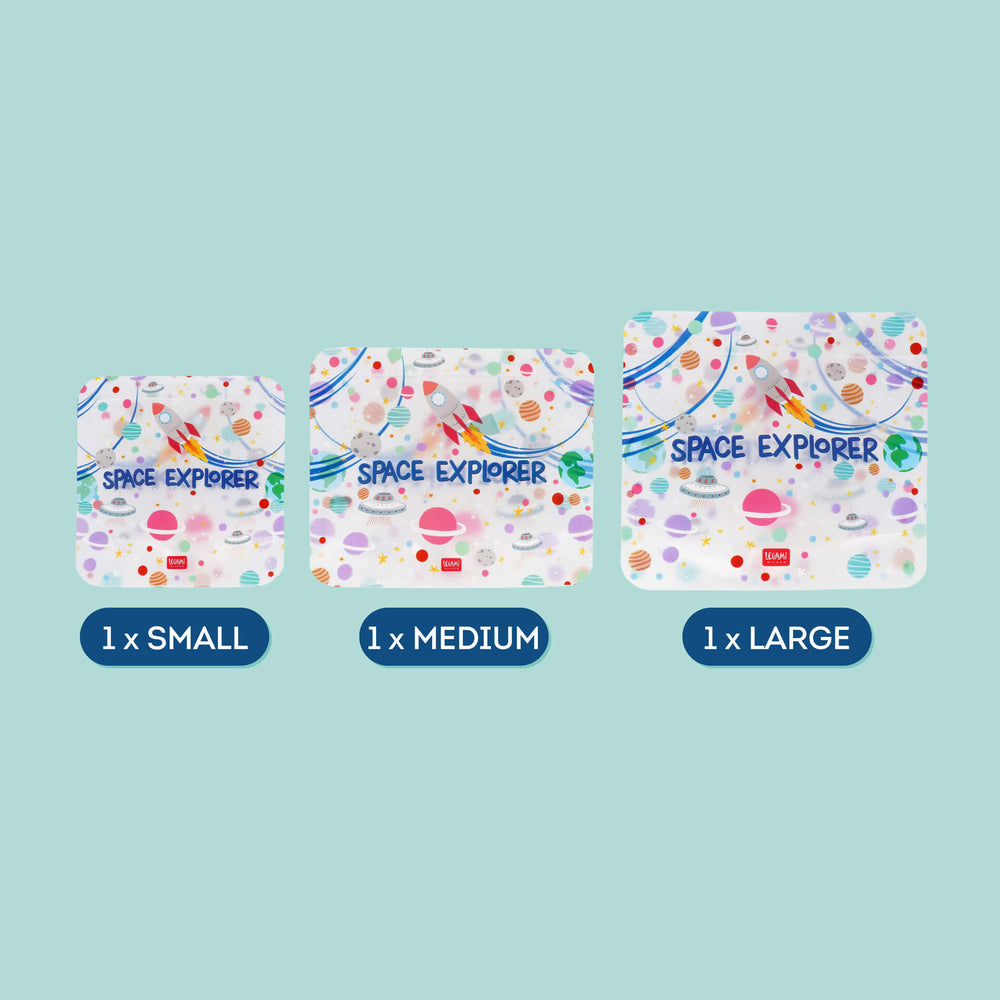 Legami Snack Bags, 3er Set