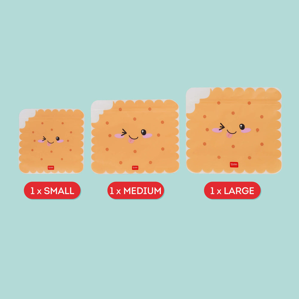 Legami Snack Bags, 3er Set
