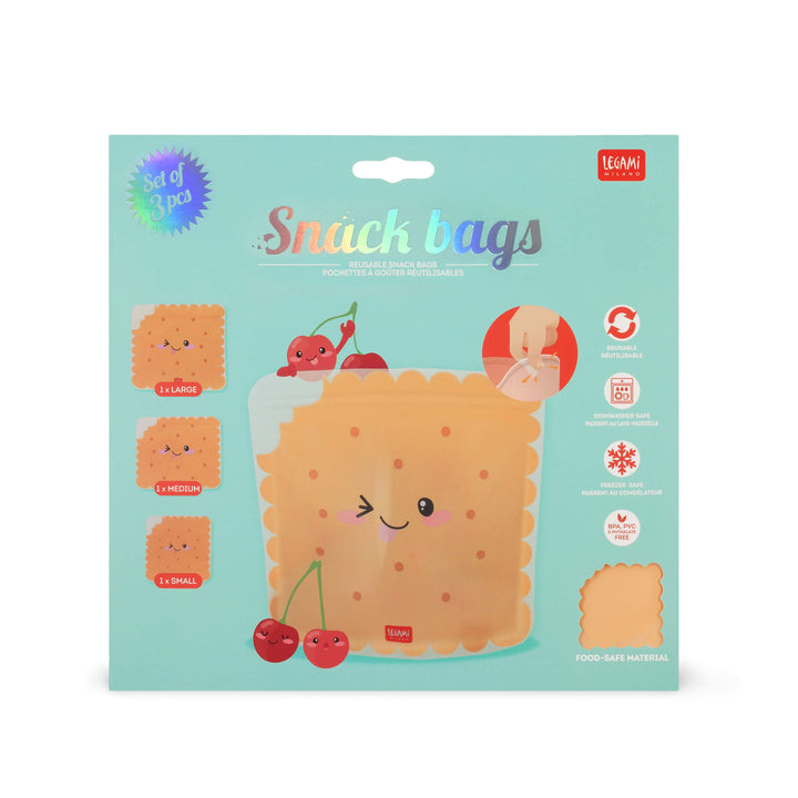 Legami Snack Bags, 3er Set