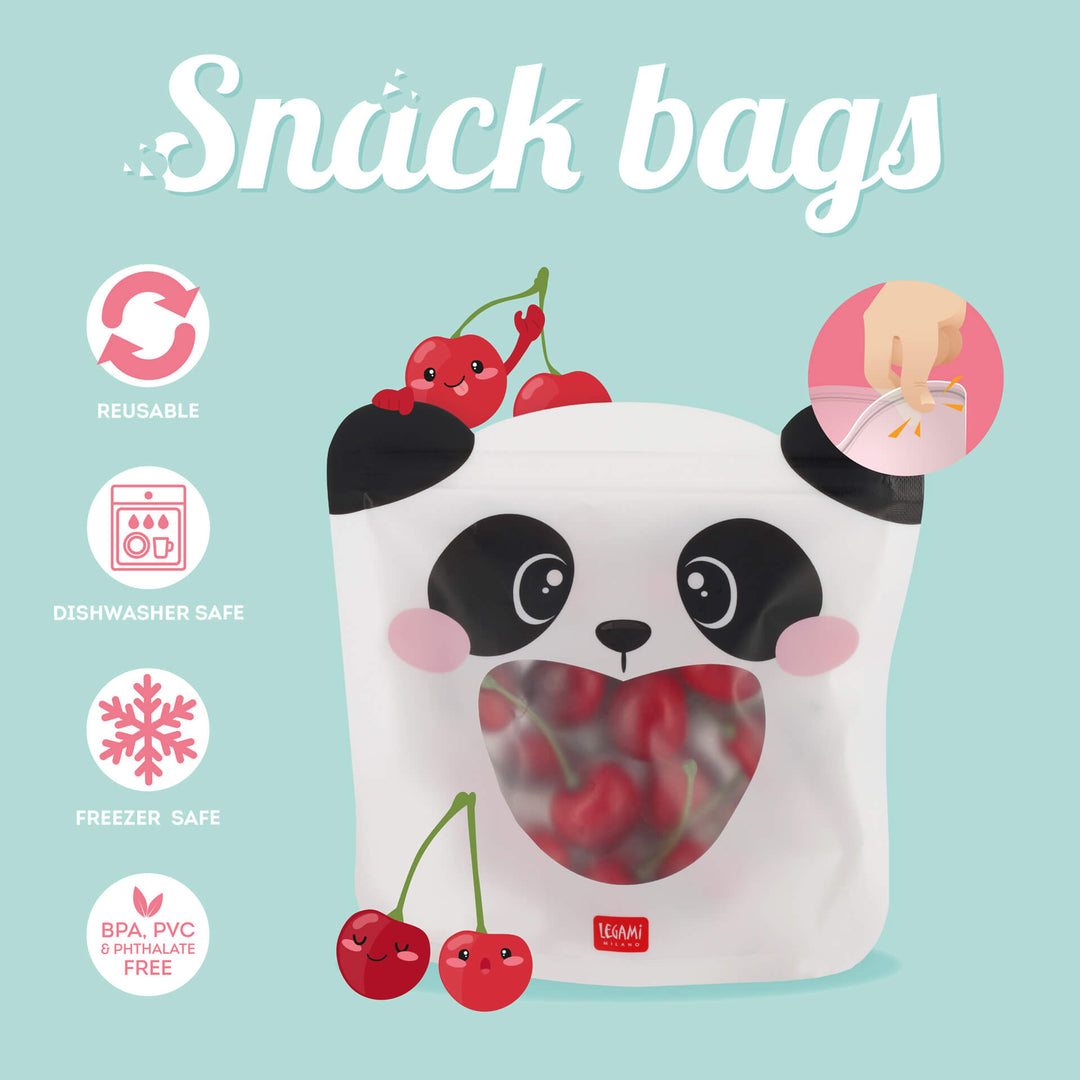 Legami Snack Bags, 3er Set
