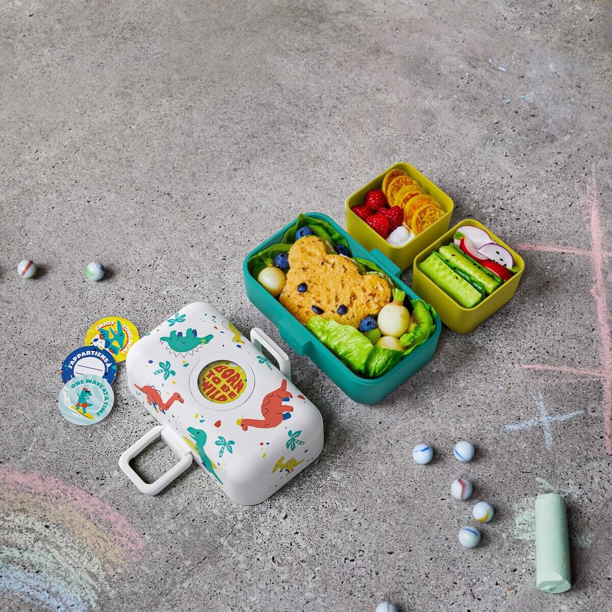 Dinosaurier Schulranzen Set – Mit Tornister, Federmappe, Brotdose, Trinkflasche Und Turnbeutel