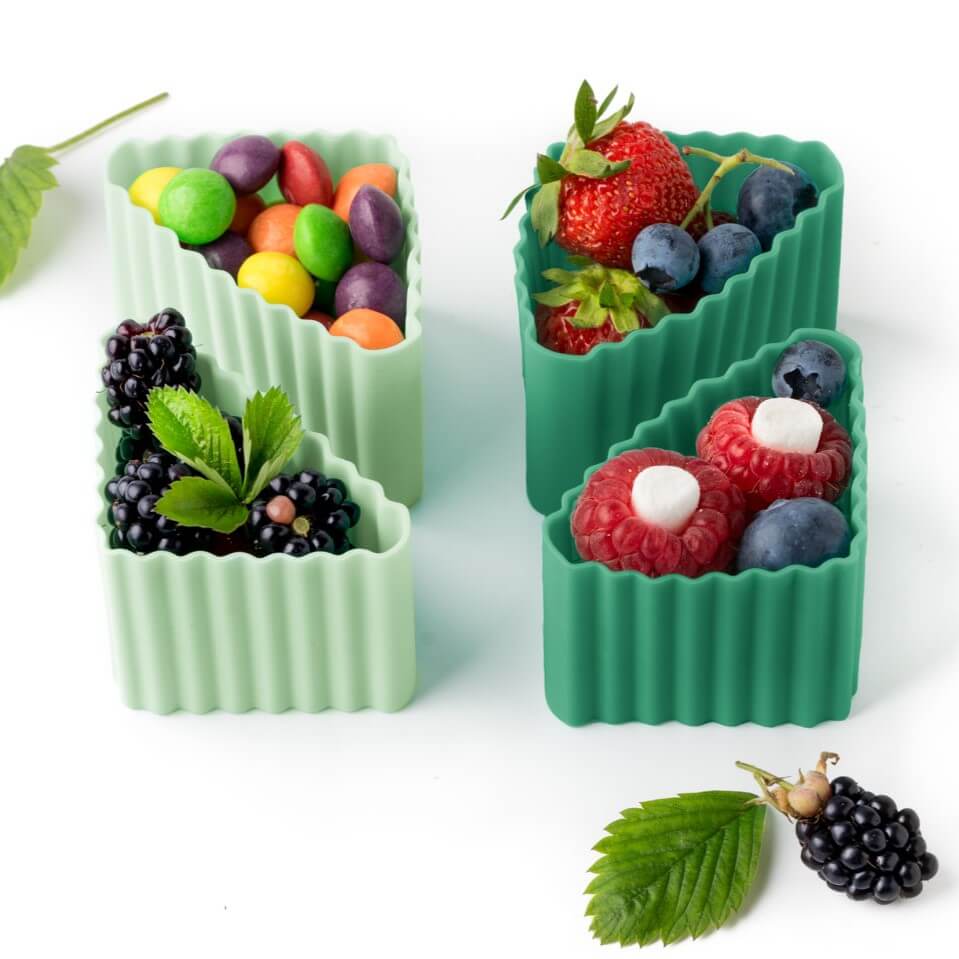 Lekkabox Cups, Silikonförmchen Triangle für Bentobox, 4 Stück