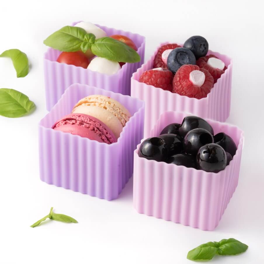 Lekkabox Cups, Silikonförmchen für Bentobox, 4 Stück