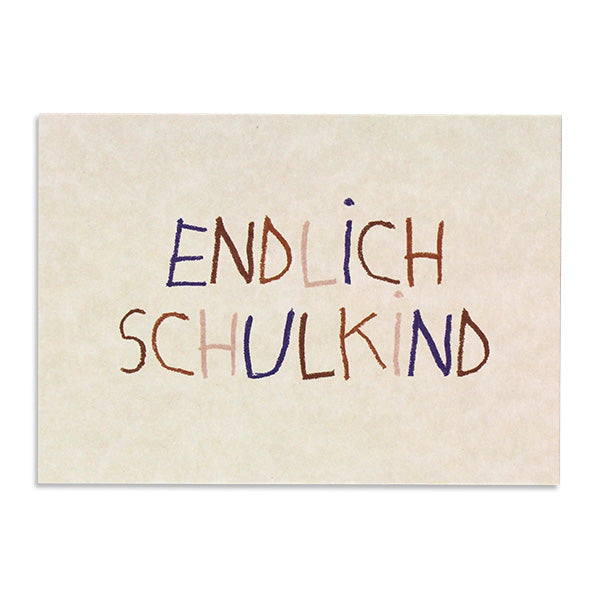 Postkarte zur Einschulung
